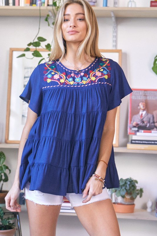 Solena Embroidered Top