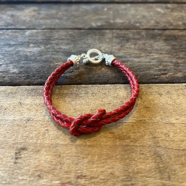 Braided Leather Nautical Knot Bracelet- 2 colors