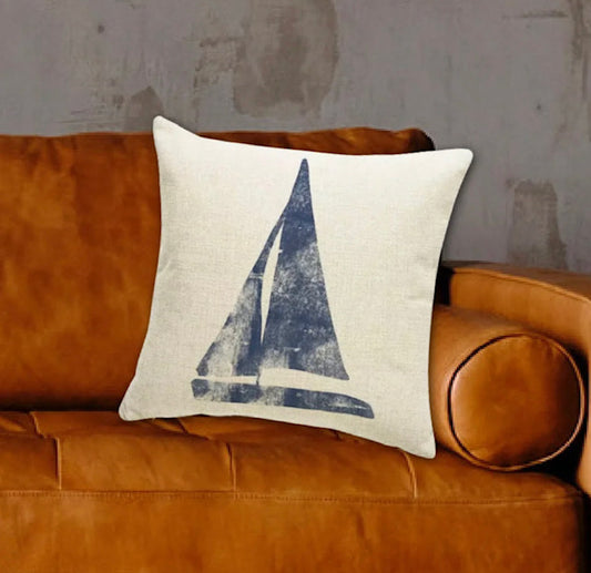 Pillow Cover-Foggy Sailing