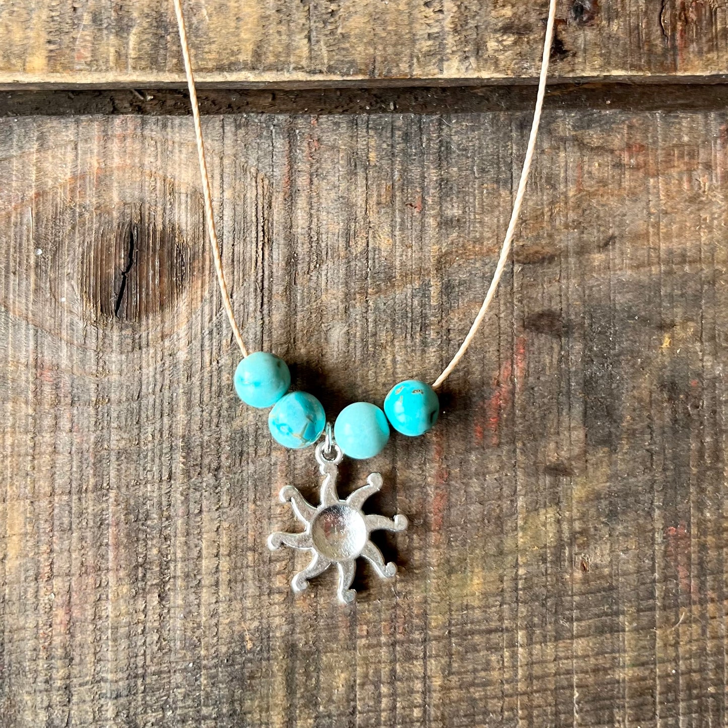 Turquoise Sun Necklace- 2 style choices